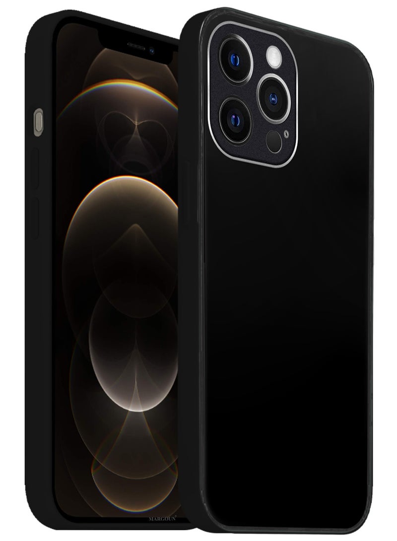 CATANES HiCool Glossy Hard TPU Case for iPhone 12 Pro Max - Full Coverage , Anti Finger Print , Anti Yellowing , Shockproof Slim Fit Design- Black - Image 2